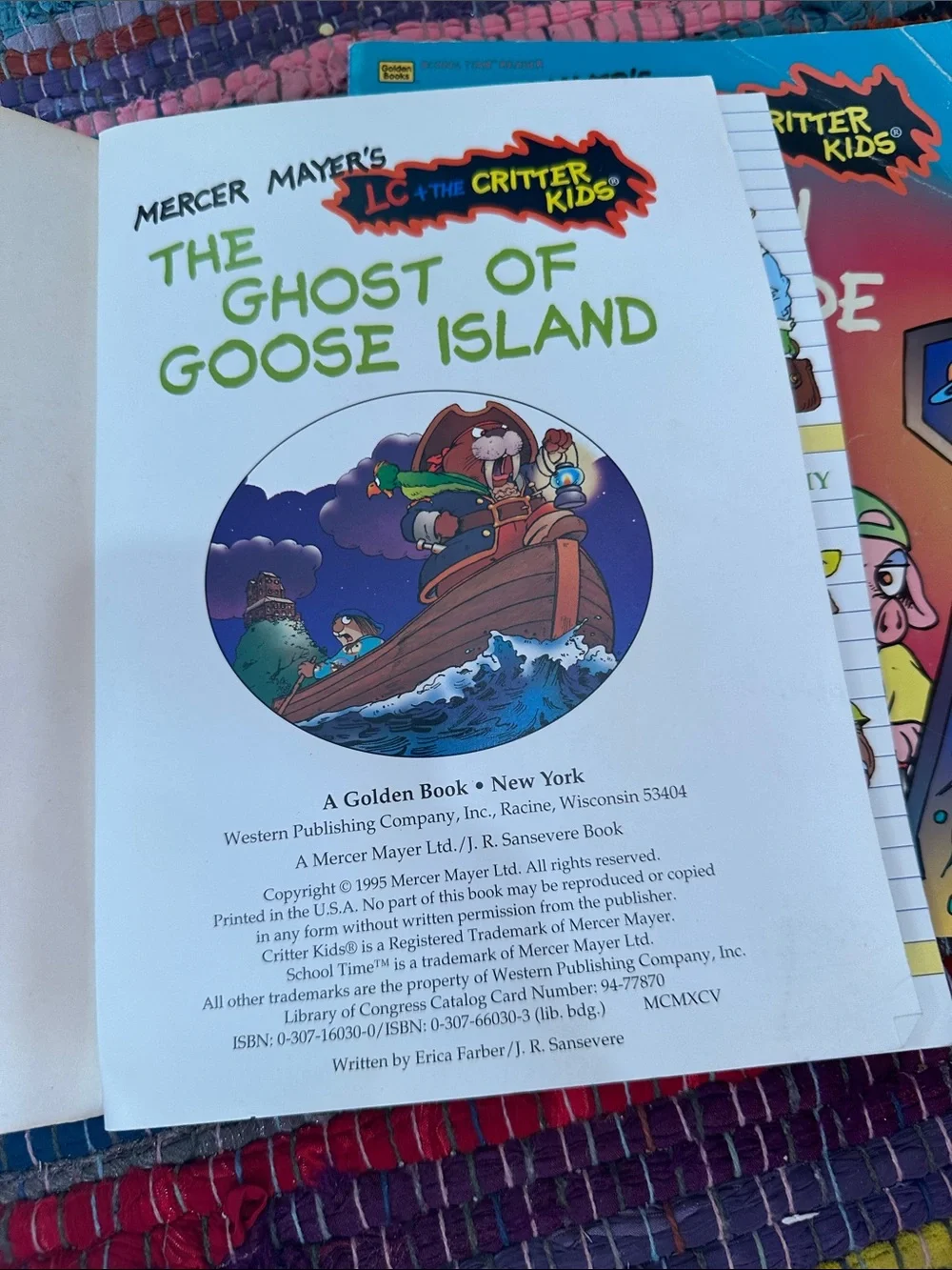 Vintage Mercer Mayer LC Critter Kids 2 Book Lot Ghost Goose Island Arcade 90s